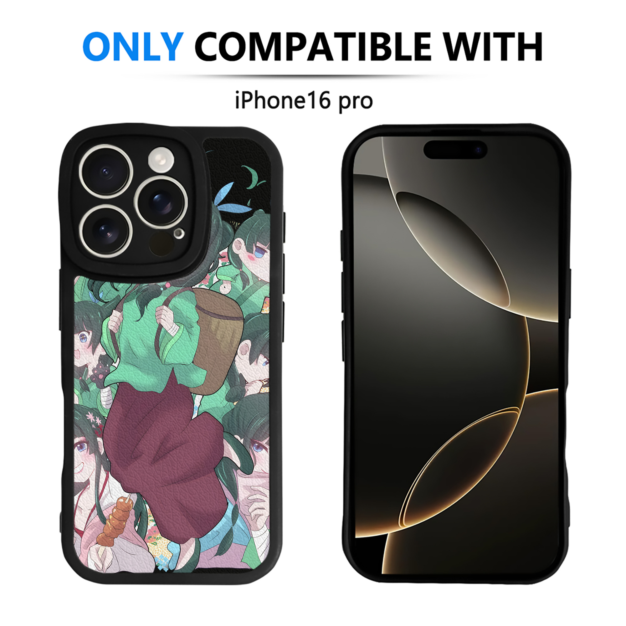 （画像用） 薬屋のひとりごと The Apothecary Diaries 【iPhone 16シリーズ対応】シリコンスマホケース（レザー調） 材質：シリコン